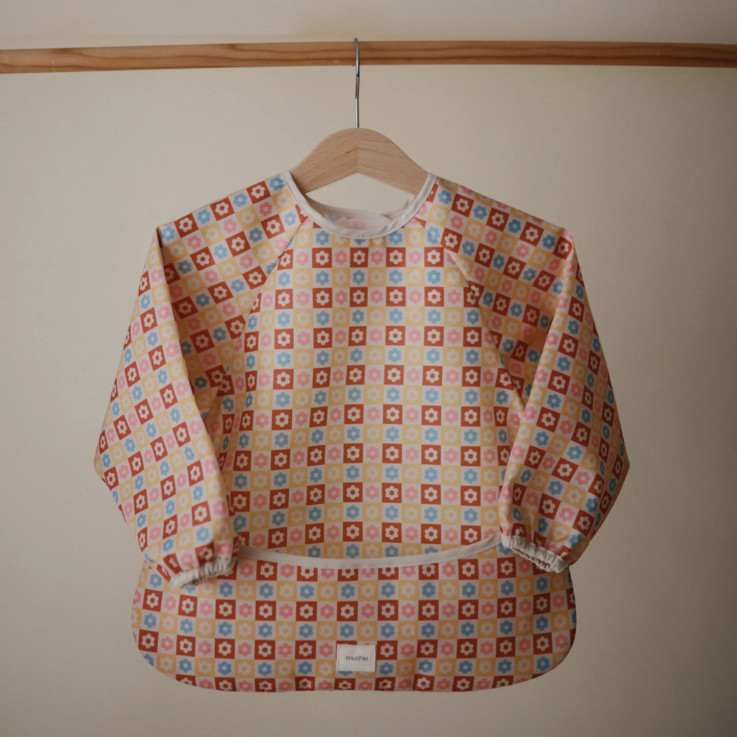 Water Resistant Long Sleeve Bib for Kids with Wide Pocket and Velcro Closure Mushie Everetts Place: Online Boutique