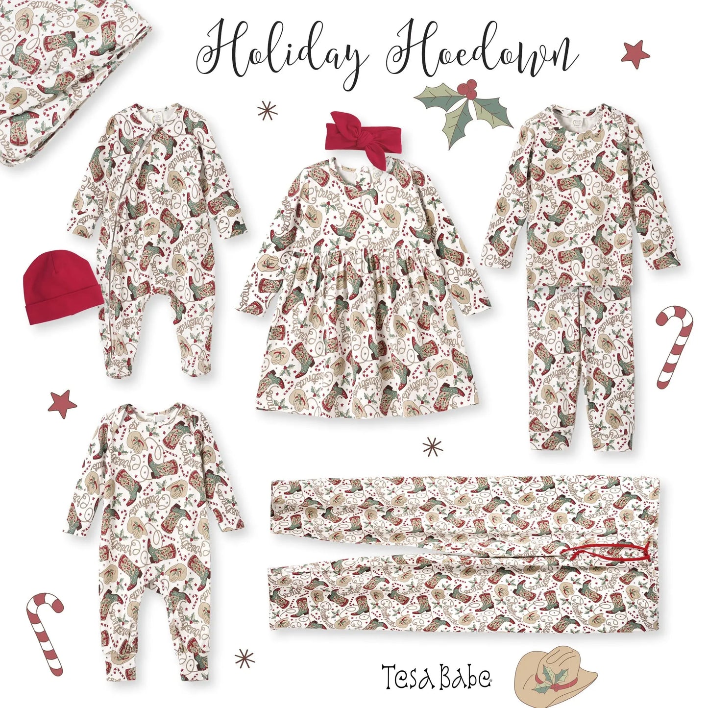 Western Christmas Girls Dress Soft Bamboo Holiday Style Tesa Babe Everetts Place: Online Boutique