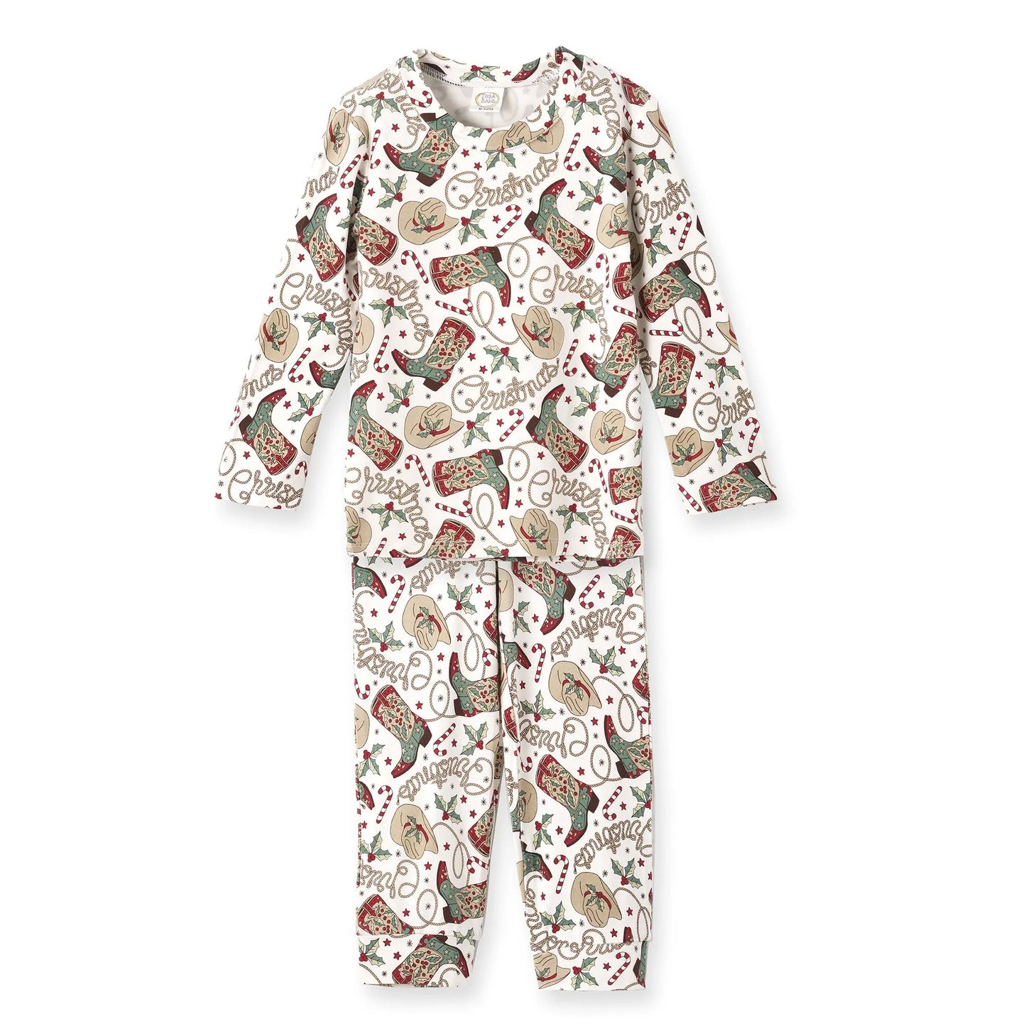 Western Christmas Pajamas For Kids Bamboo Holiday PJs Set Tesa Babe Everetts Place: Online Boutique 46.00