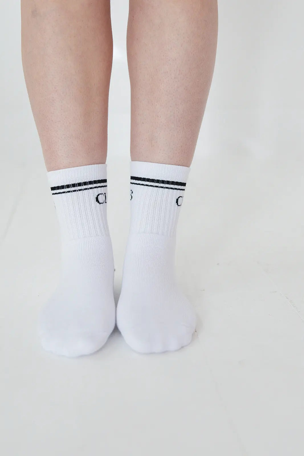 White Half Crew Socks Foot Soldier Mom Cushioned Comfort Charlie Lou Baby Everetts Place: Online Boutique