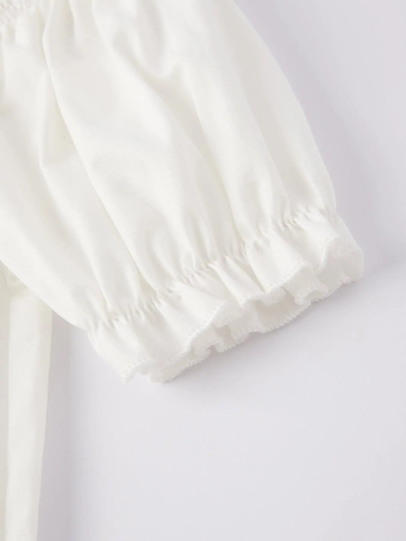 White Smocked Church Christ Bishop Christening Dress for Girls Rylee Faith Designs Everetts Place: Online Boutique