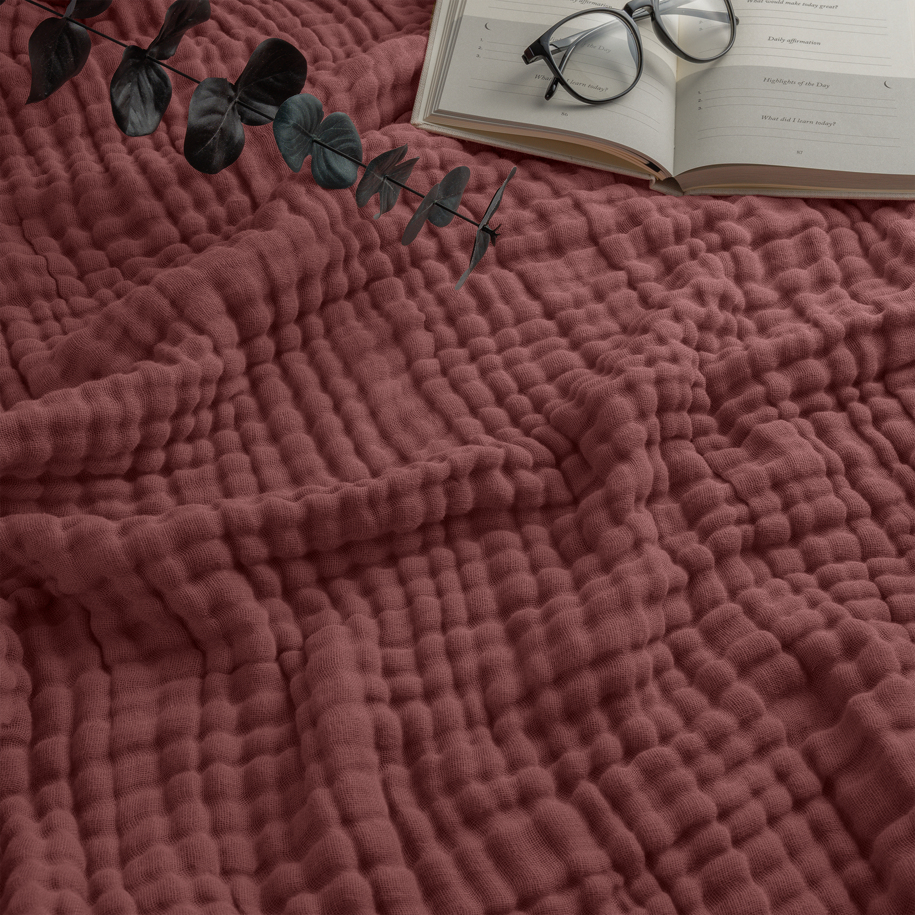 Wine Colored Adult Muslin Blanket Cozy Soft Warm Comfort Comfy Cubs Everetts Place: Online Boutique 45.99