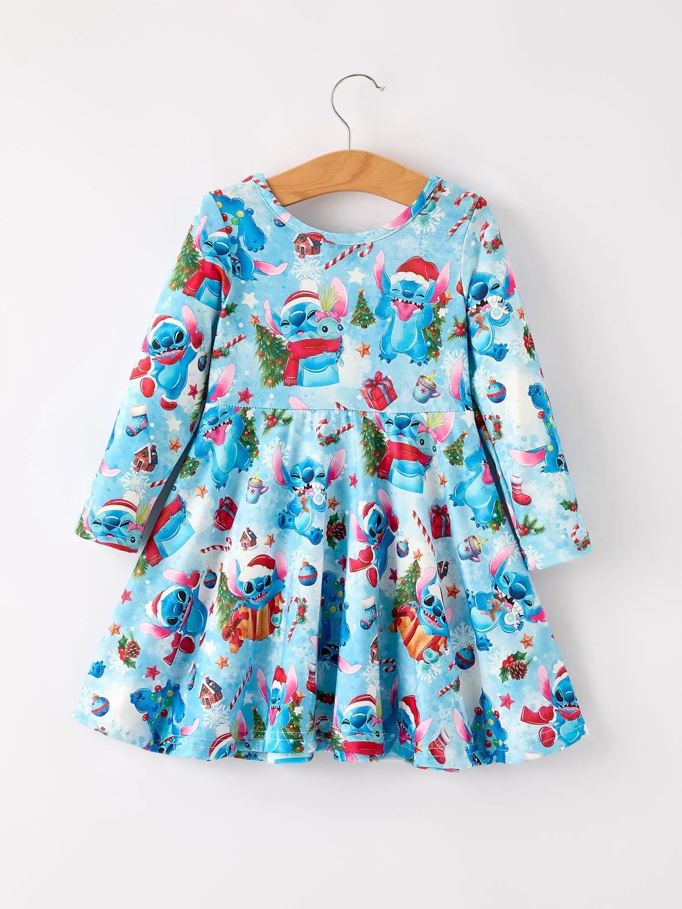 Winter Christmas Character Gift Print Girls Dress Rylee Faith Designs Everetts Place: Online Boutique