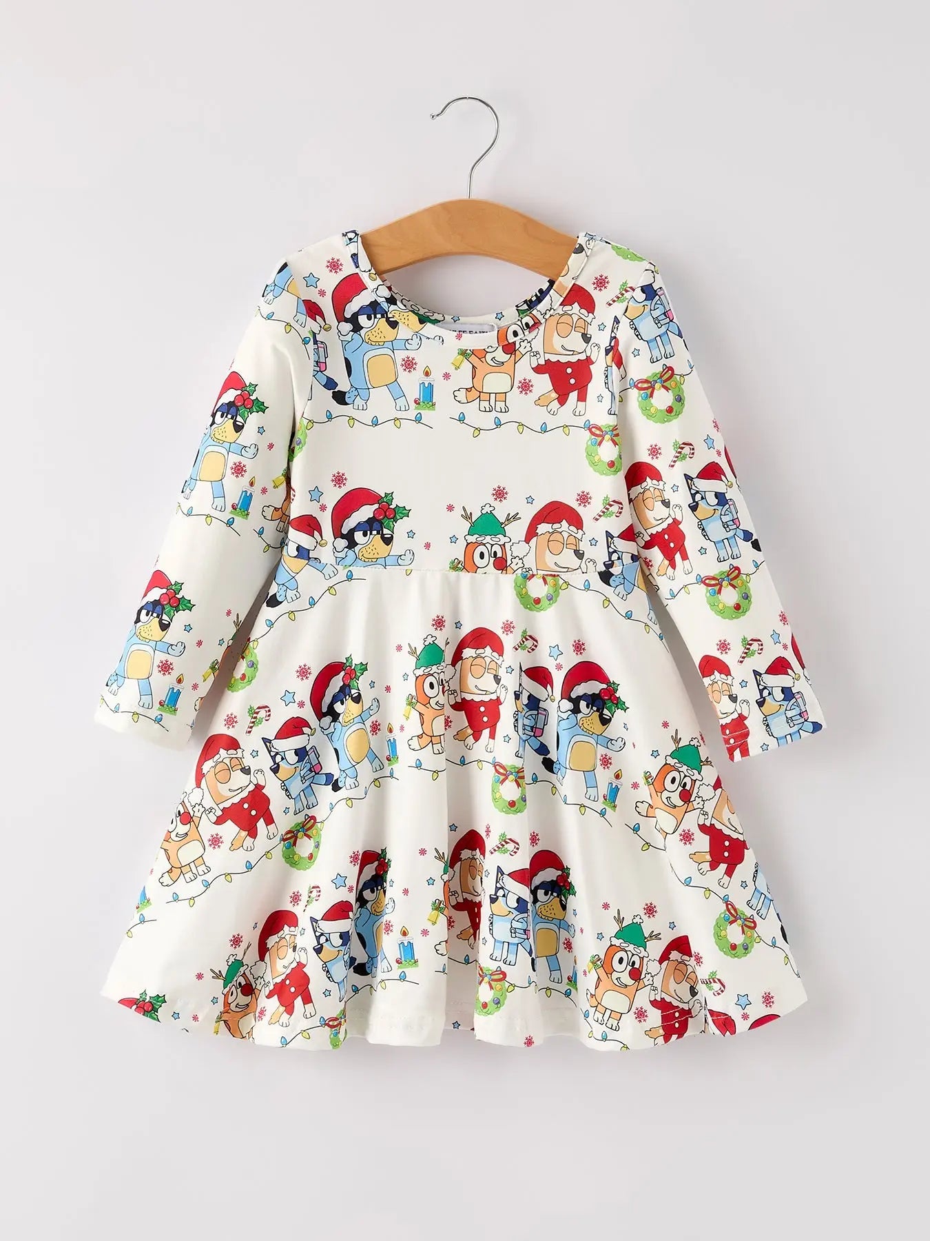 Winter Christmas Character Party Print Girls Dress Rylee Faith Designs Everetts Place: Online Boutique