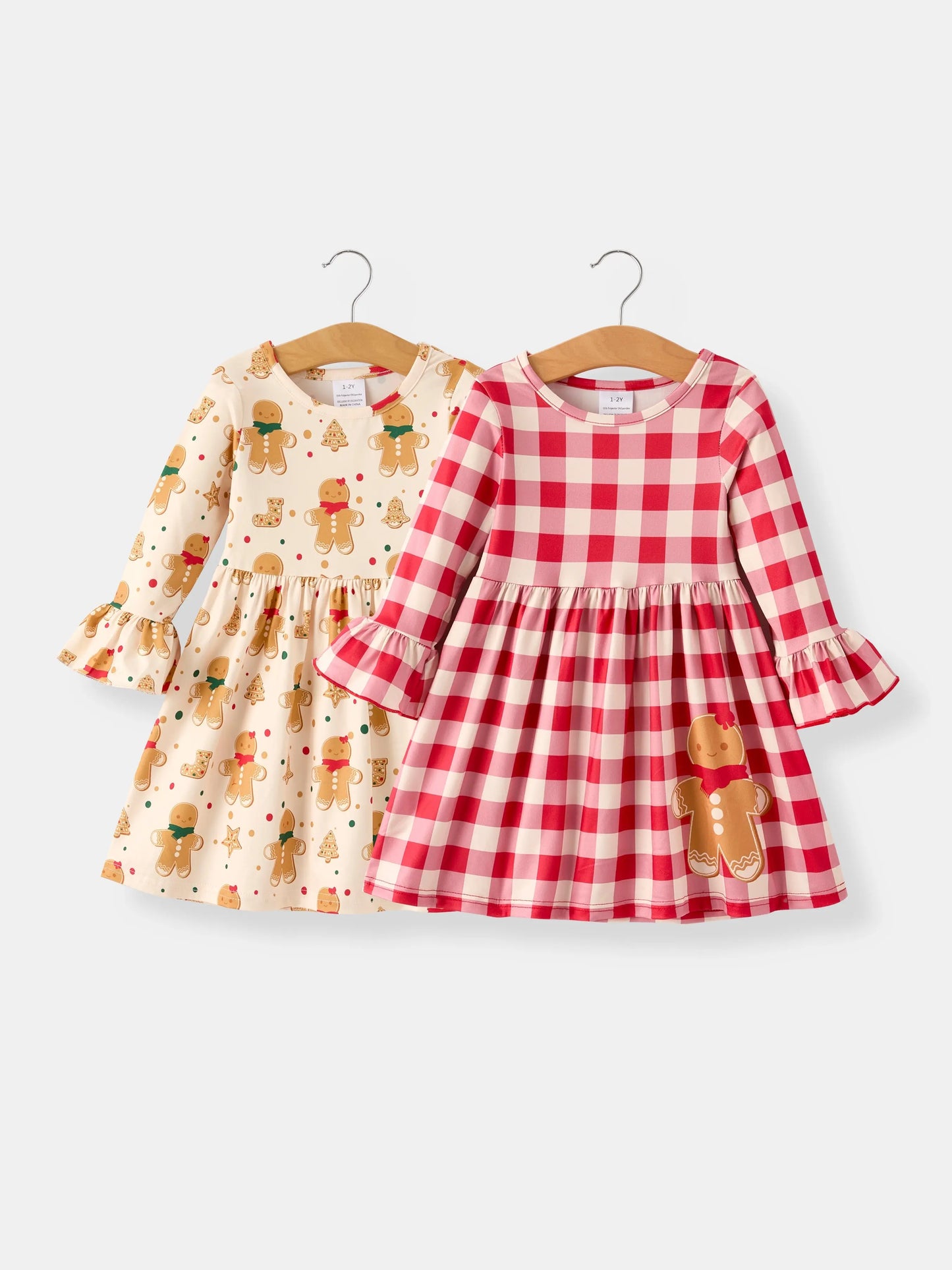 Winter Christmas Print Girls Dress Set Two Pieces Rylee Faith Designs Everetts Place: Online Boutique 25.99