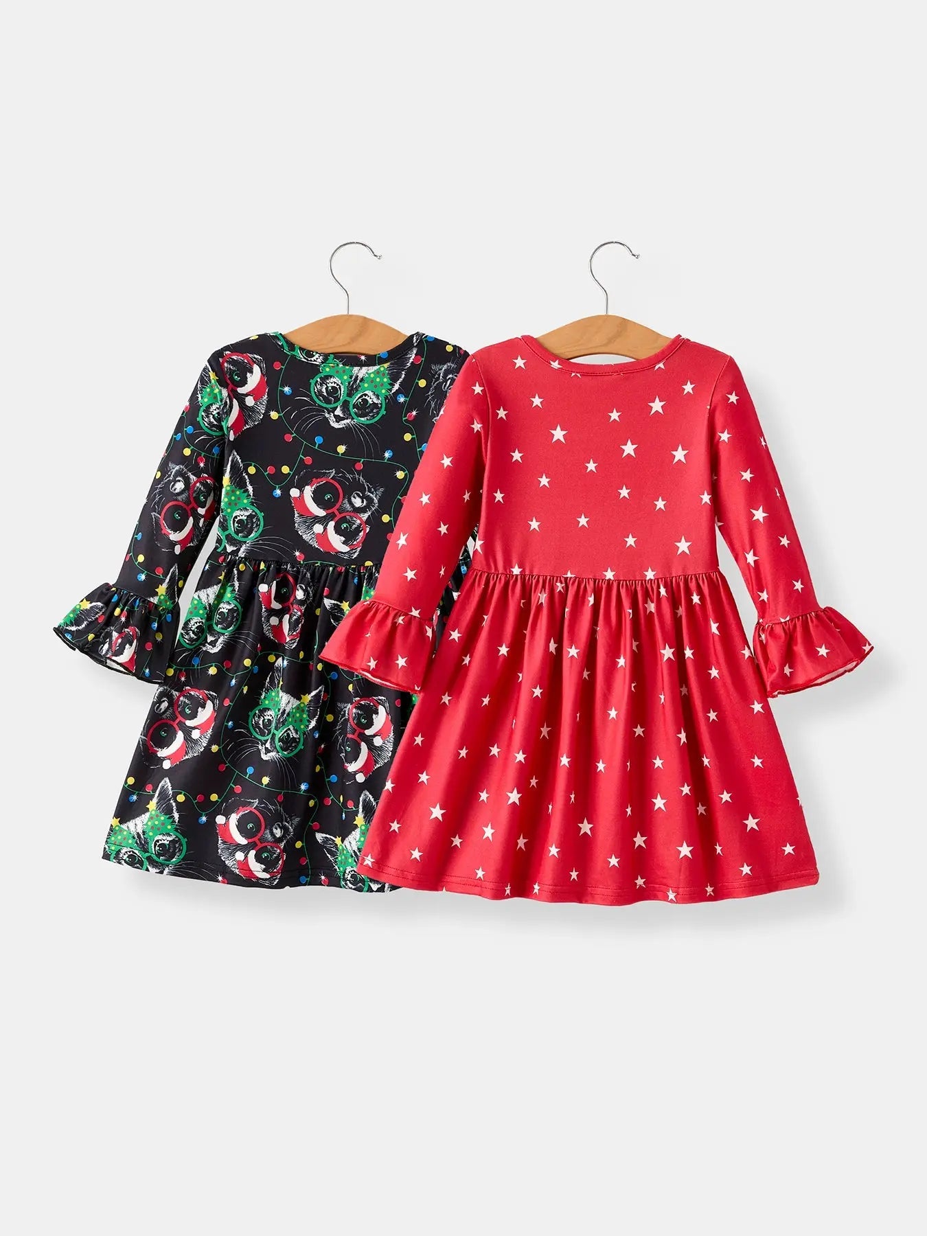 Winter Christmas Print Girls Dress Set Two Pieces Rylee Faith Designs Everetts Place: Online Boutique