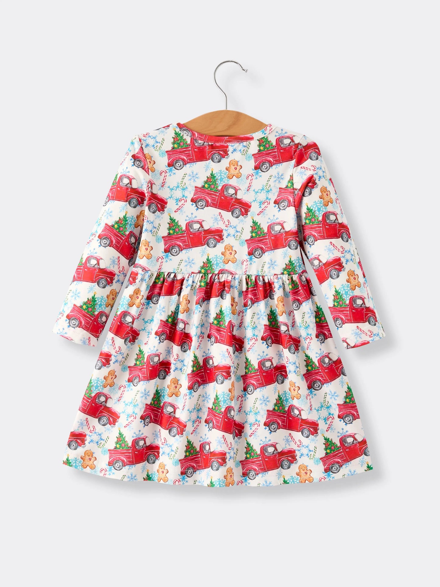 Winter Christmas Print Holiday Casual Girls Dress Rylee Faith Designs Everetts Place: Online Boutique
