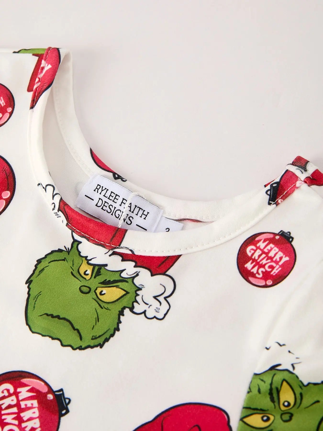 Winter Dress Christmas Santa Hat Character Print Green Rylee Faith Designs Everetts Place: Online Boutique