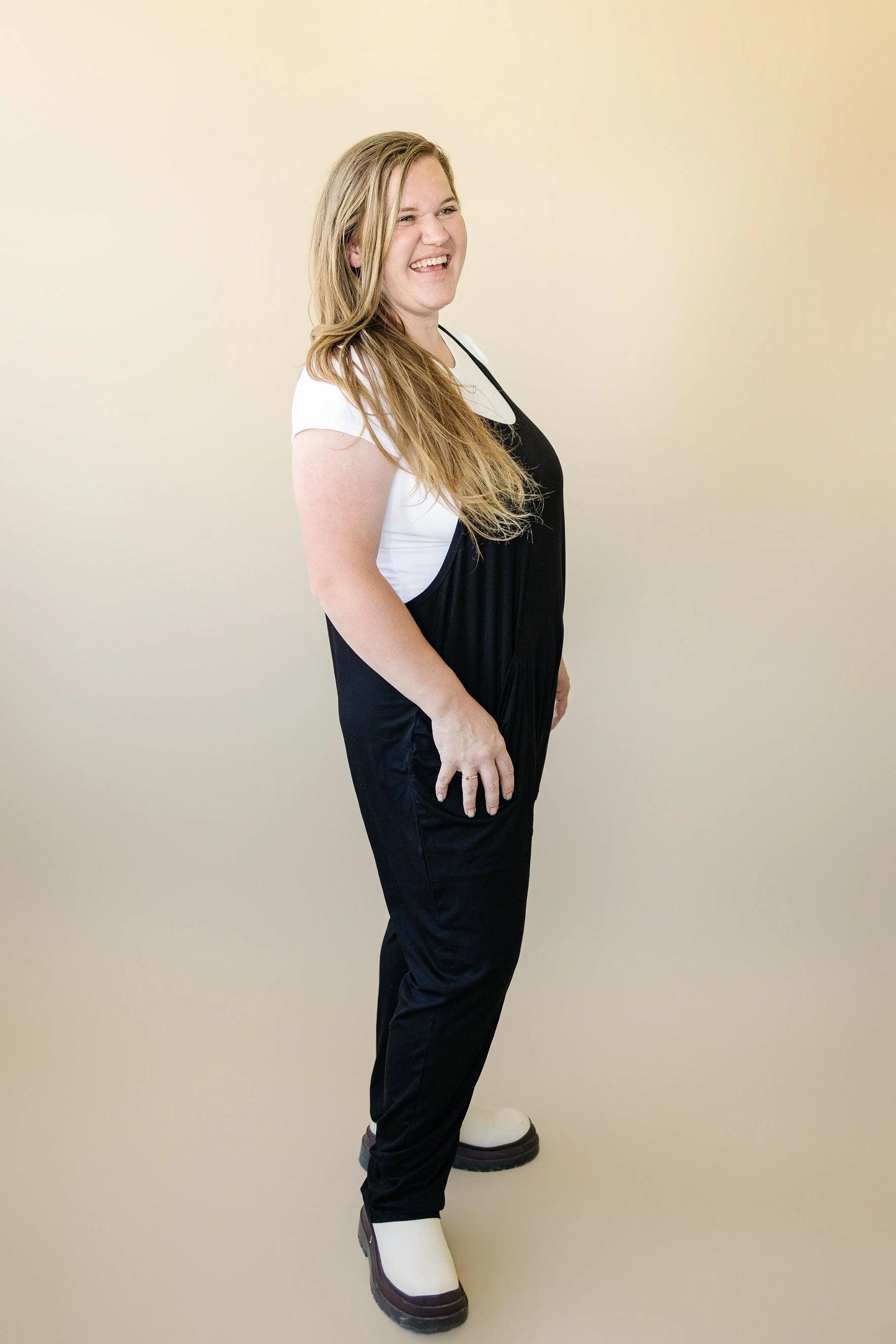 Women's Bamboo Tank Romper Oversized Fit 260GSM Soft Little Joy Co. Everetts Place: Online Boutique