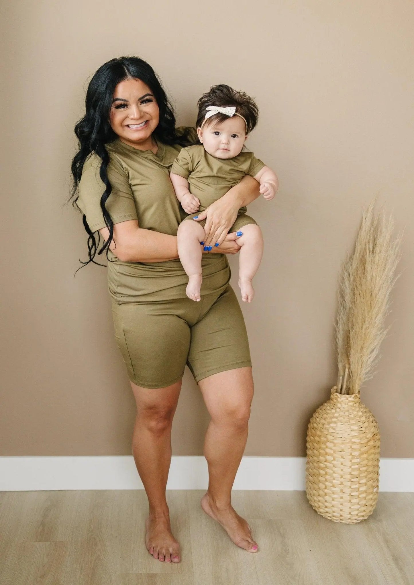 Women's Bamboo Tee and Bike Shorts Set Separates Soft Little Joy Co. Everetts Place: Online Boutique