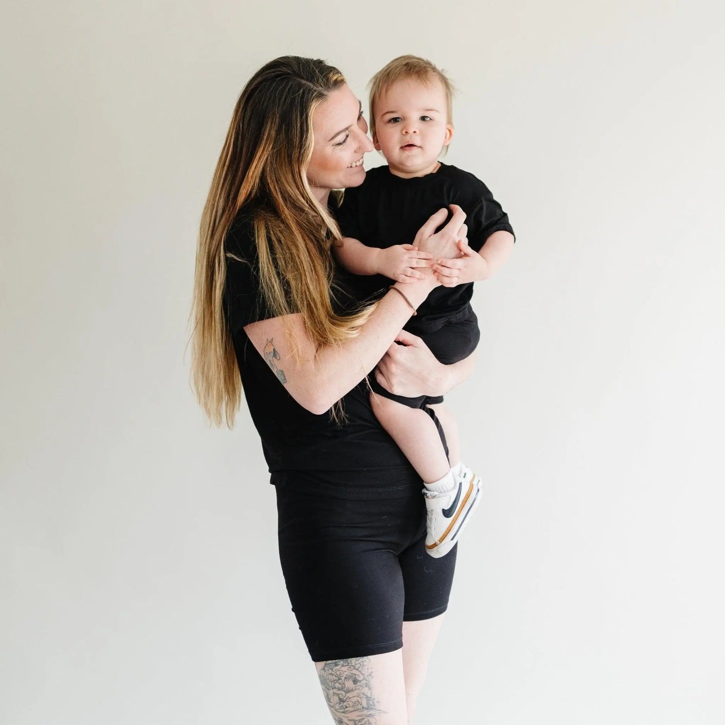 Women's Bamboo Tee and Bike Shorts Set Separates Soft Little Joy Co. Everetts Place: Online Boutique
