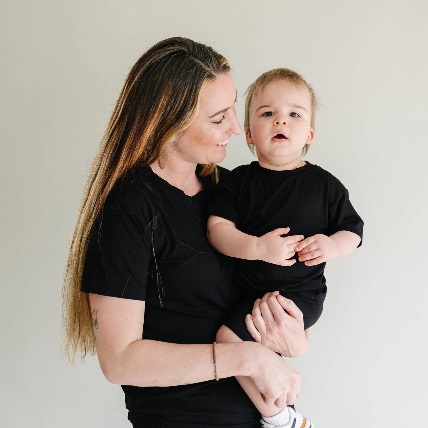 Women's Bamboo Tee and Bike Shorts Set Separates Soft Little Joy Co. Everetts Place: Online Boutique