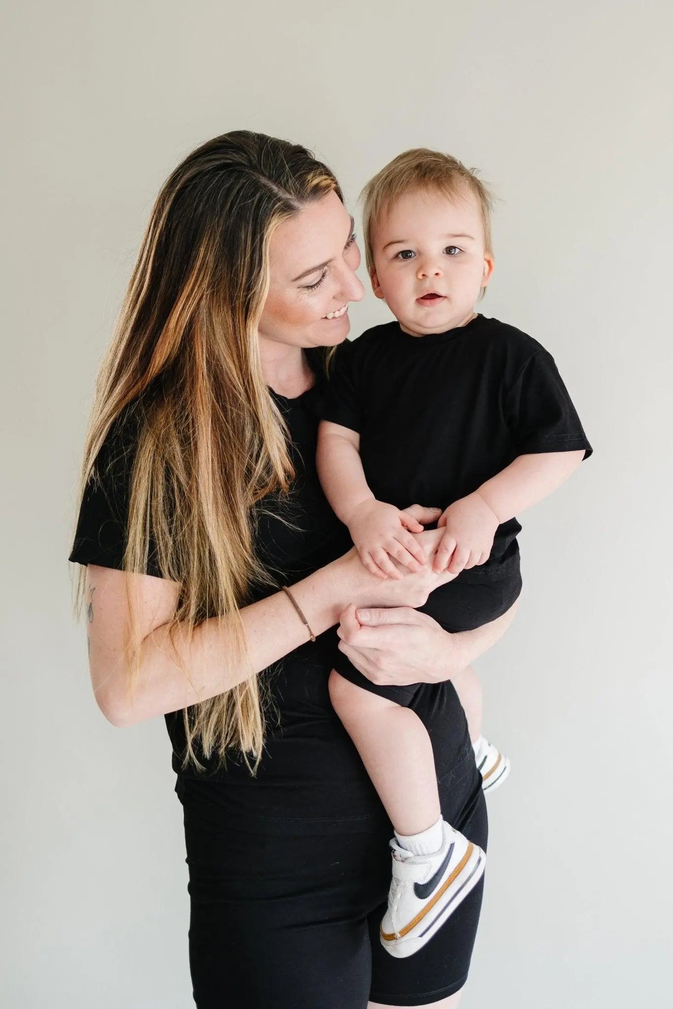 Women's Bamboo Tee and Bike Shorts Set Separates Soft Little Joy Co. Everetts Place: Online Boutique