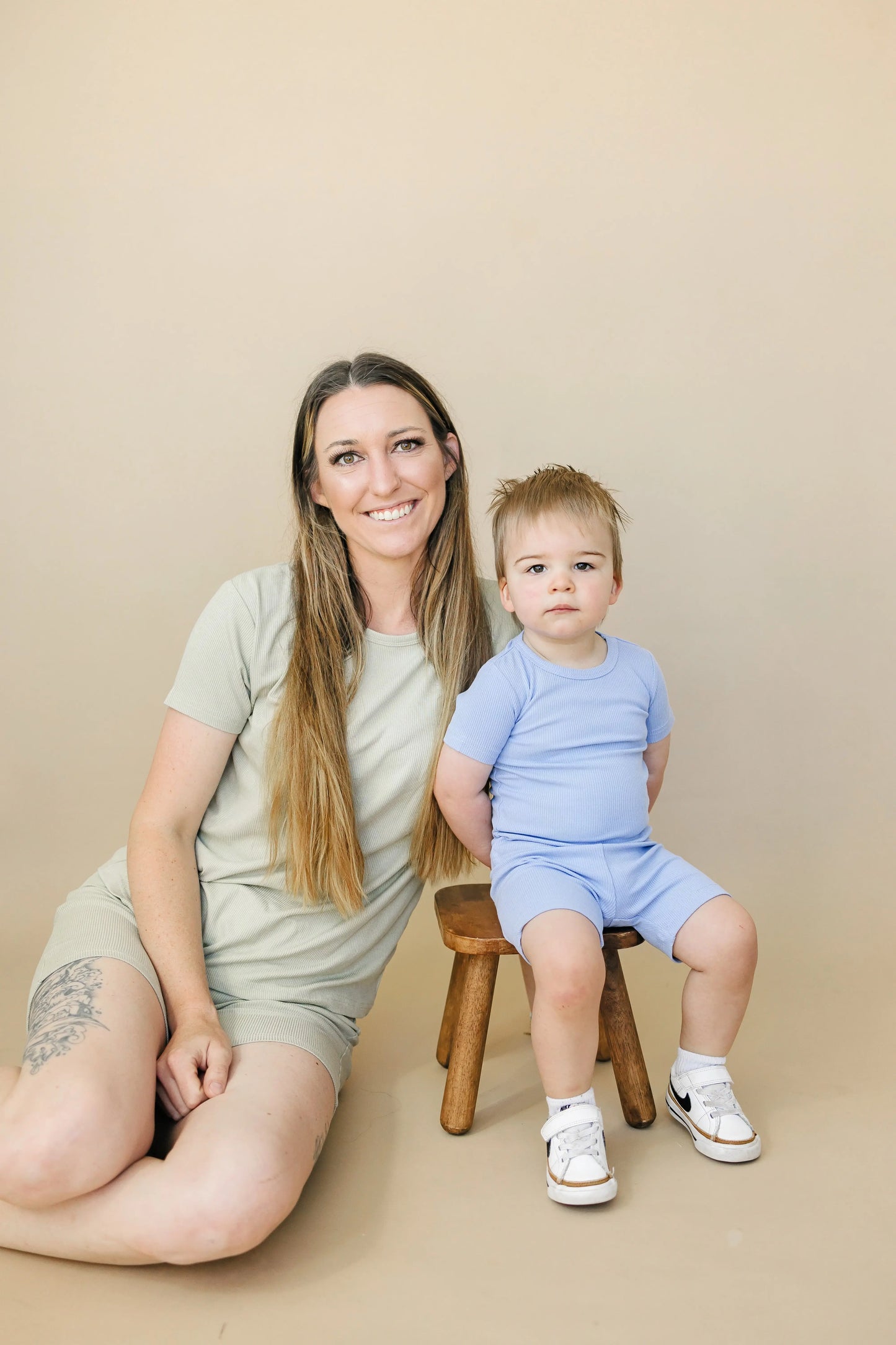 Womens Bamboo Ribbed Pajama Top and Bottom Separates Little Joy Co. Everetts Place: Online Boutique