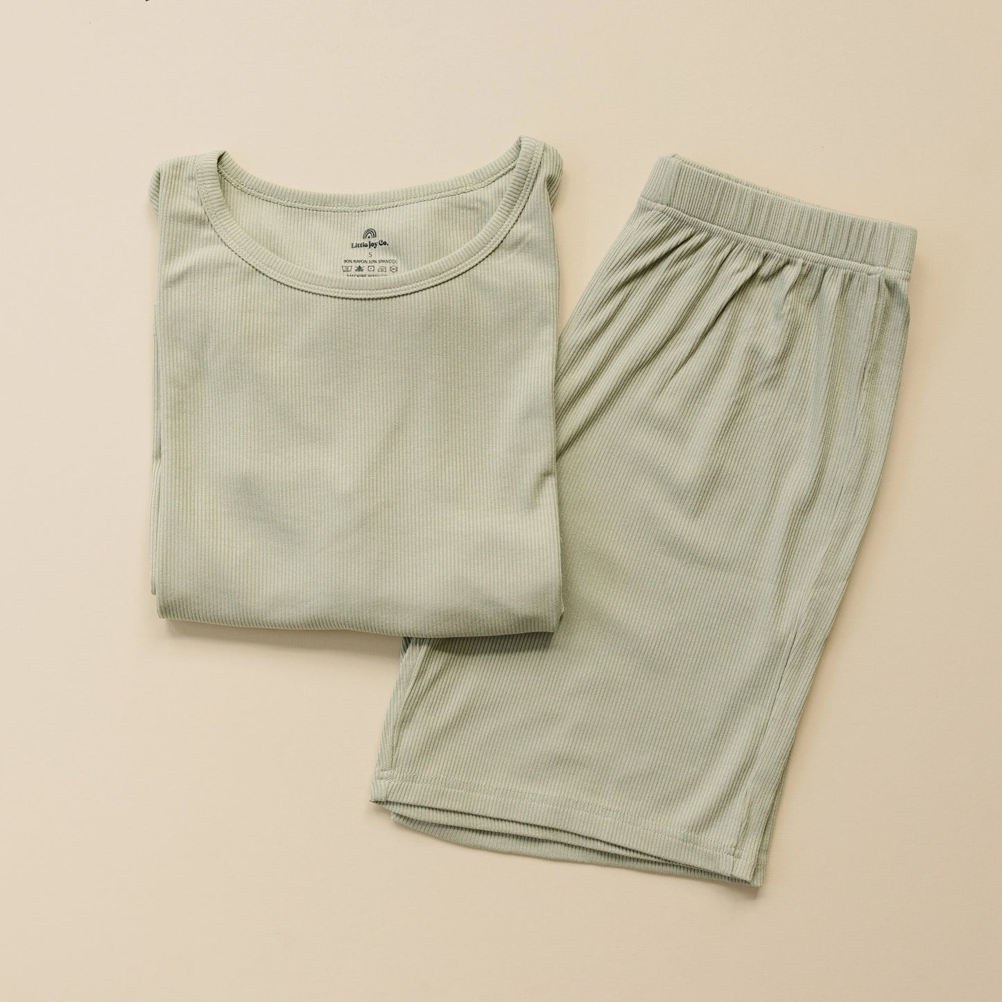 Womens Bamboo Ribbed Pajama Top and Bottom Separates Little Joy Co. Everetts Place: Online Boutique
