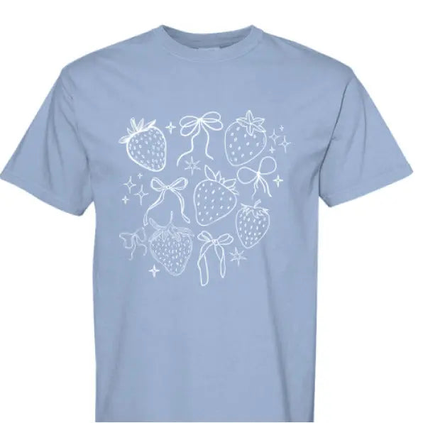 Womens Berries and Bows Comfort Colors Tee Little Joy Co. Everetts Place: Online Boutique 27.00