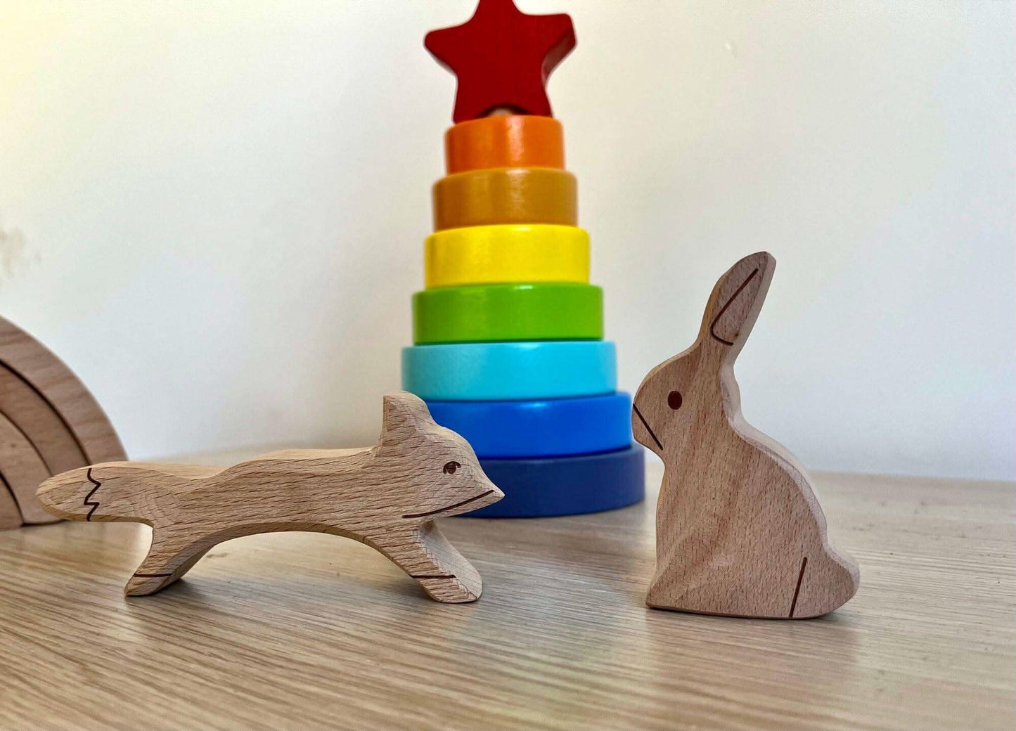 Wooden Farm Animals Play Set For Creative Kids Craft Kidodido Everetts Place: Online Boutique