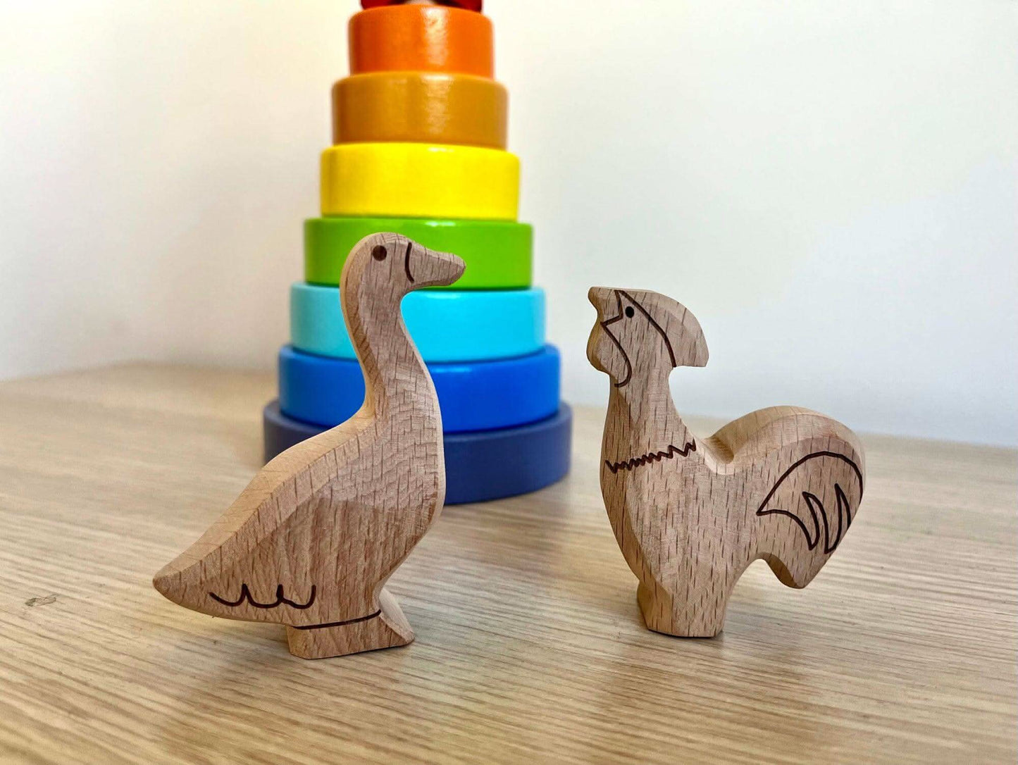 Wooden Farm Animals Play Set For Creative Kids Craft Kidodido Everetts Place: Online Boutique