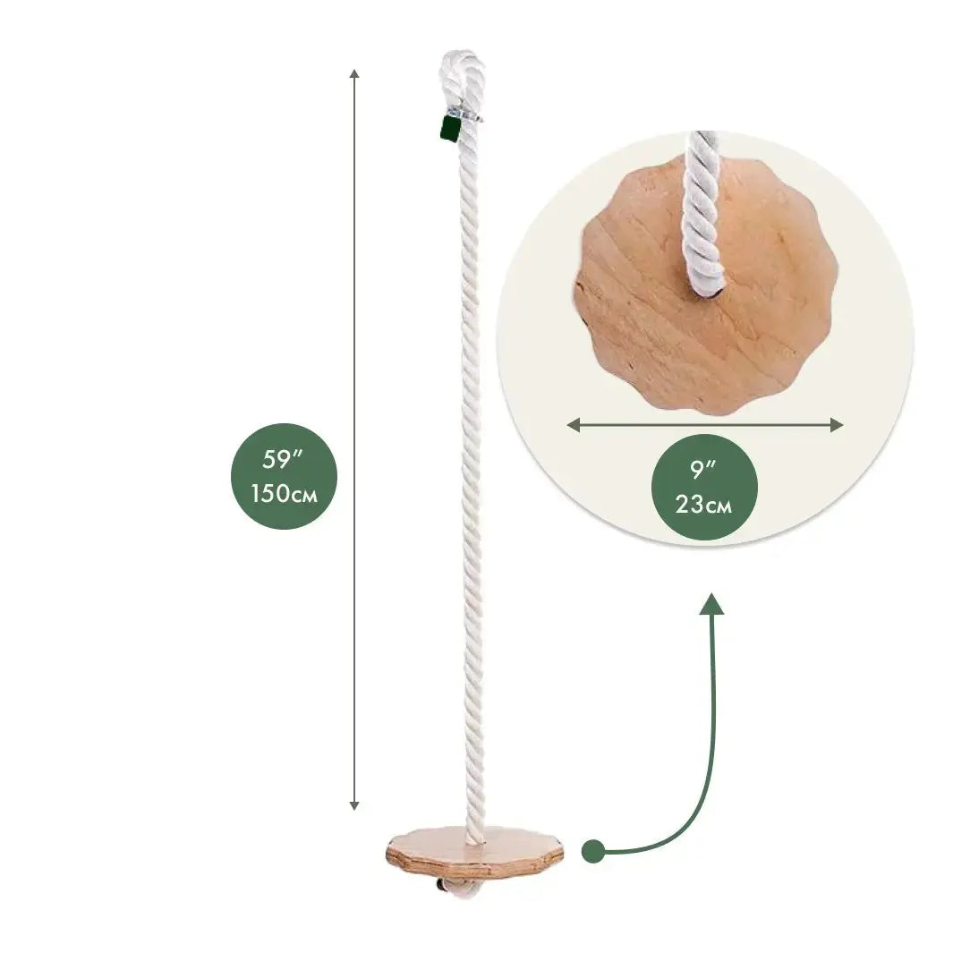 Wooden Rope Swing for Kids - Versatile Goodevas Disc Rope Swing for Indoor and Outdoor Play Goodevas Everetts Place: Online Boutique