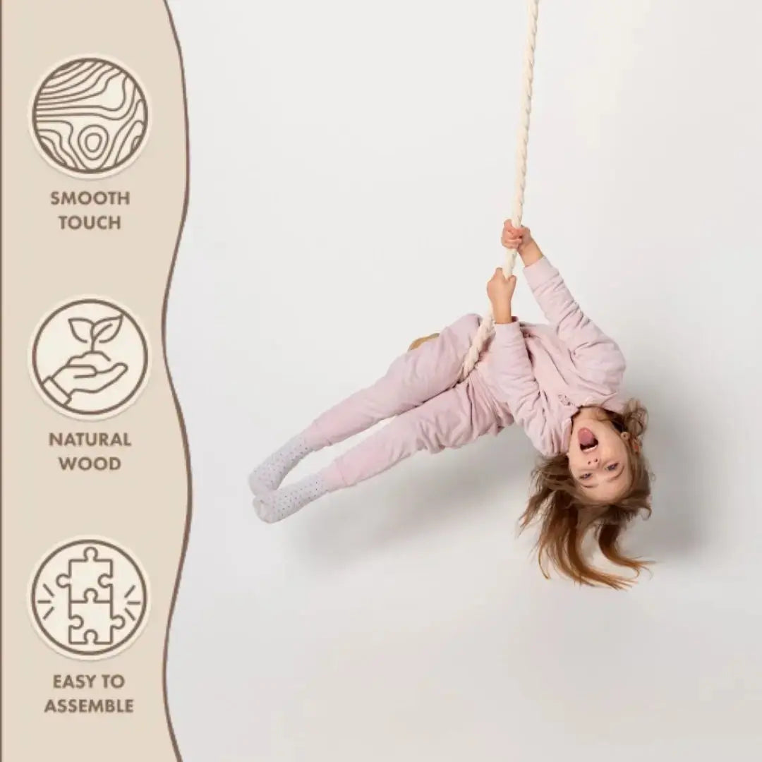 Wooden Rope Swing for Kids - Versatile Goodevas Disc Rope Swing for Indoor and Outdoor Play Goodevas Everetts Place: Online Boutique