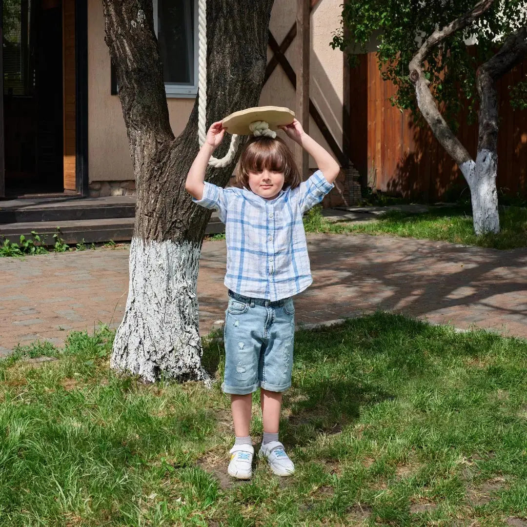 Wooden Rope Swing for Kids - Versatile Goodevas Disc Rope Swing for Indoor and Outdoor Play Goodevas Everetts Place: Online Boutique