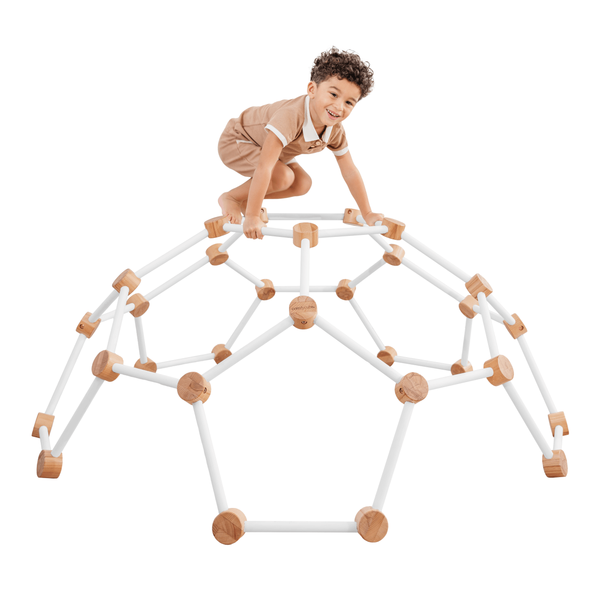 Comfy Cubs Wooden Toddler Climber Indoor Gym For Kids White Finish - Everetts Place Boutique -