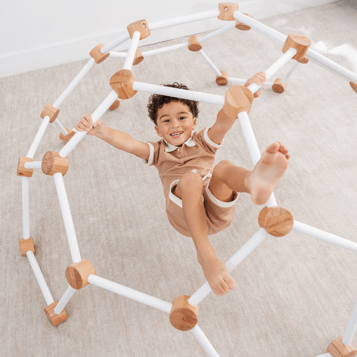 Comfy Cubs Wooden Toddler Climber Indoor Gym For Kids White Finish - Everetts Place Boutique -