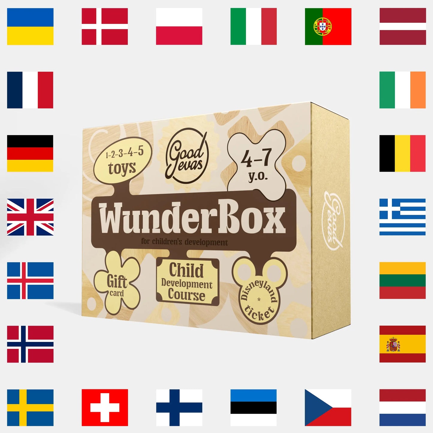 WunderBox Developmental Gift Set for Kids Aged 4 to 7 with Educational Toys Goodevas Everetts Place: Online Boutique