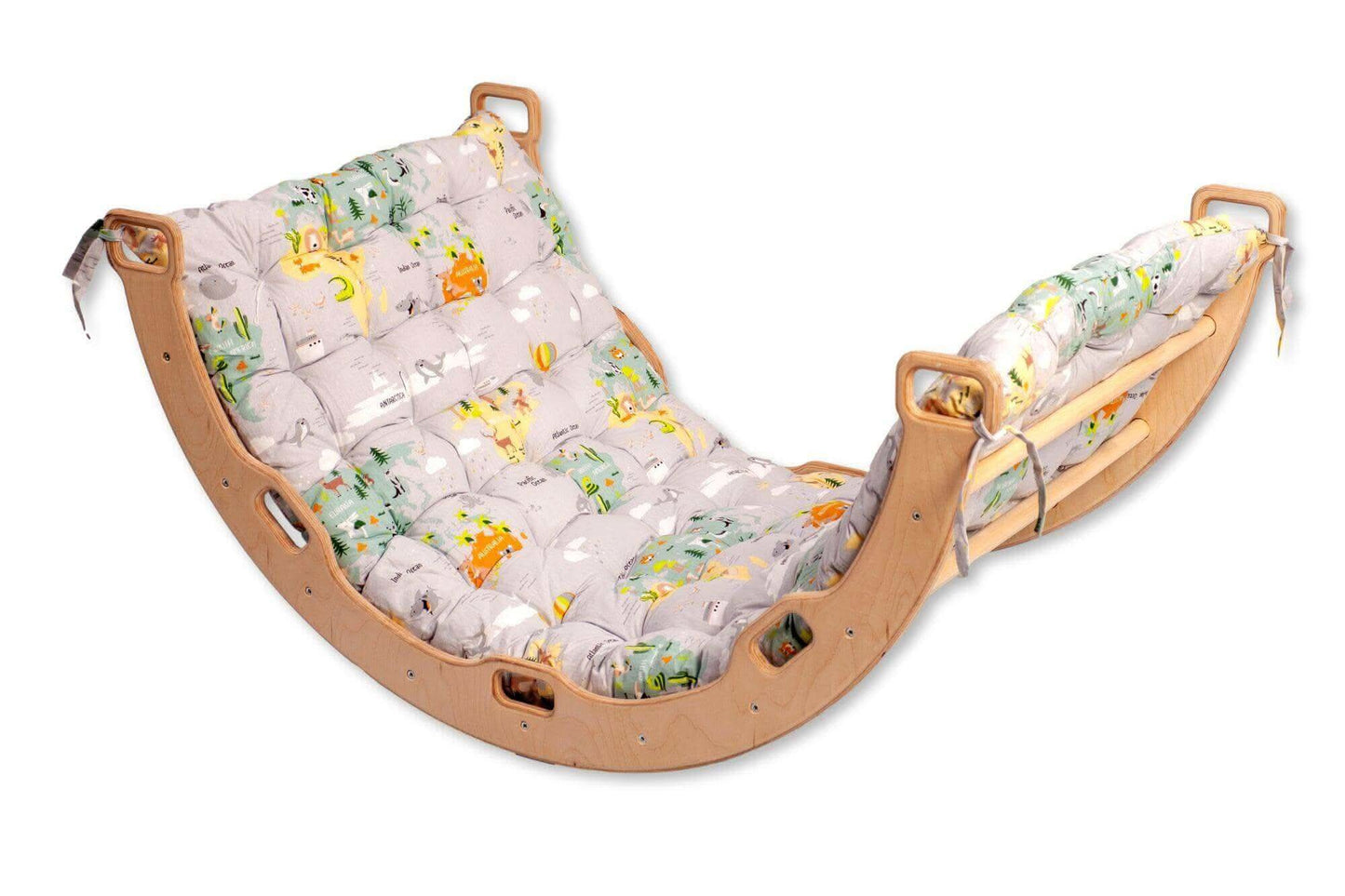 XL Climbing Arch Rocker And Map Pattern Cushion Set Kidodido Everetts Place: Online Boutique