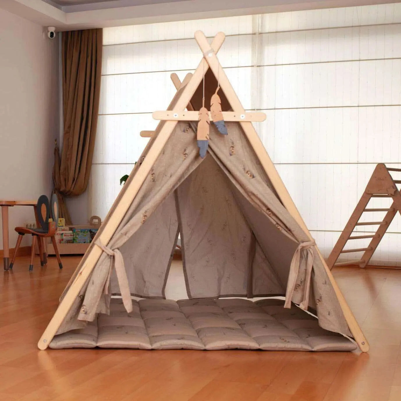 XL Play Tent and Play Mat Set With Star Lights for Kids Kidodido Everetts Place: Online Boutique