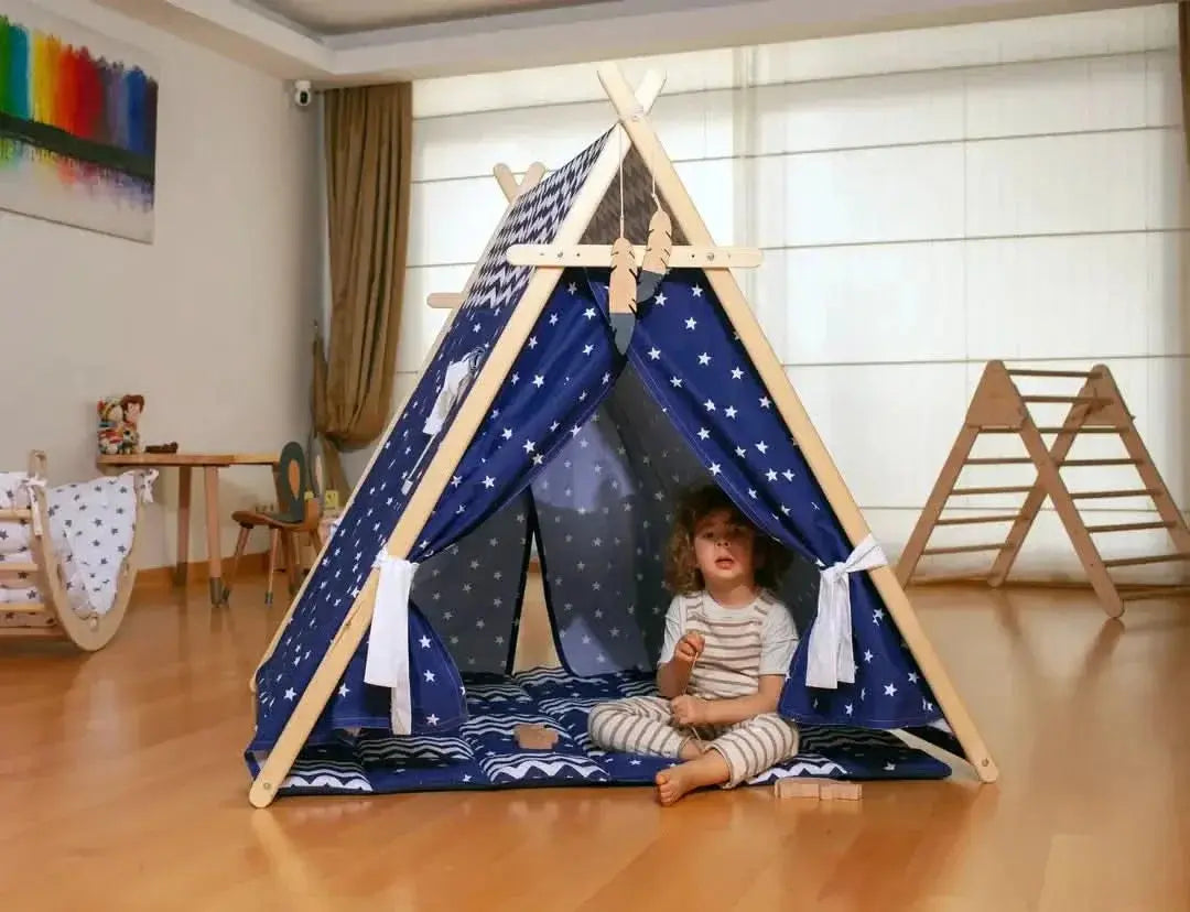 XL Play Tent and Play Mat Set With Star Lights for Kids Kidodido Everetts Place: Online Boutique 299.25