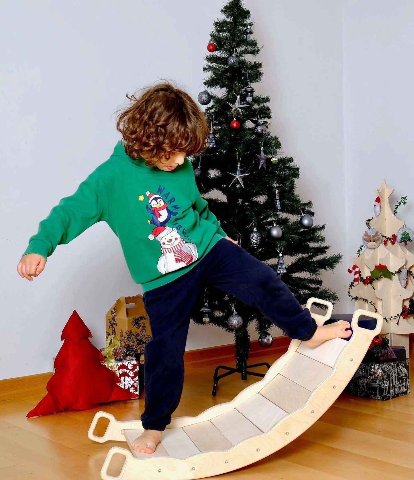 Kidodido XL Wooden Balance Board For Toddlers Montessori Pillow - Toys & Games > Toys > Activity Toys