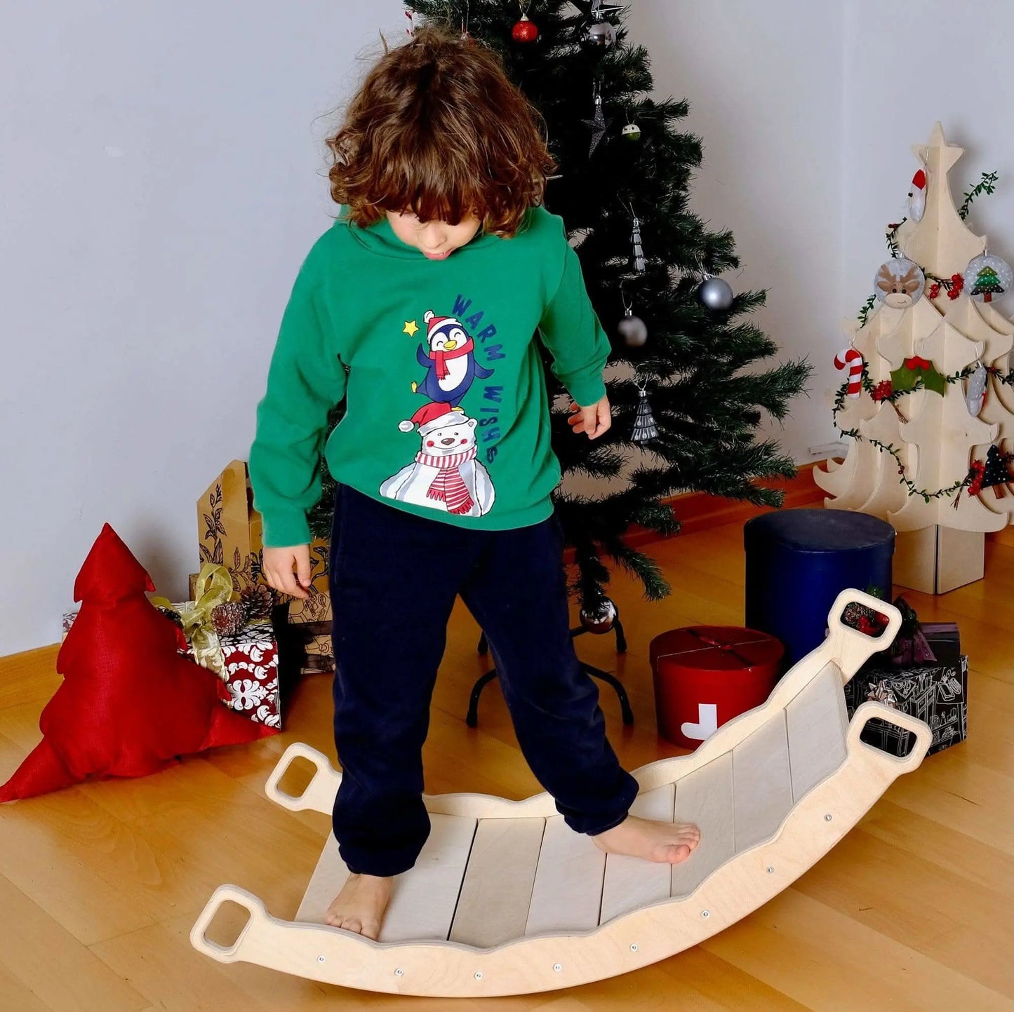 Kidodido XL Wooden Balance Board For Toddlers Montessori Pillow - Toys & Games > Toys > Activity Toys