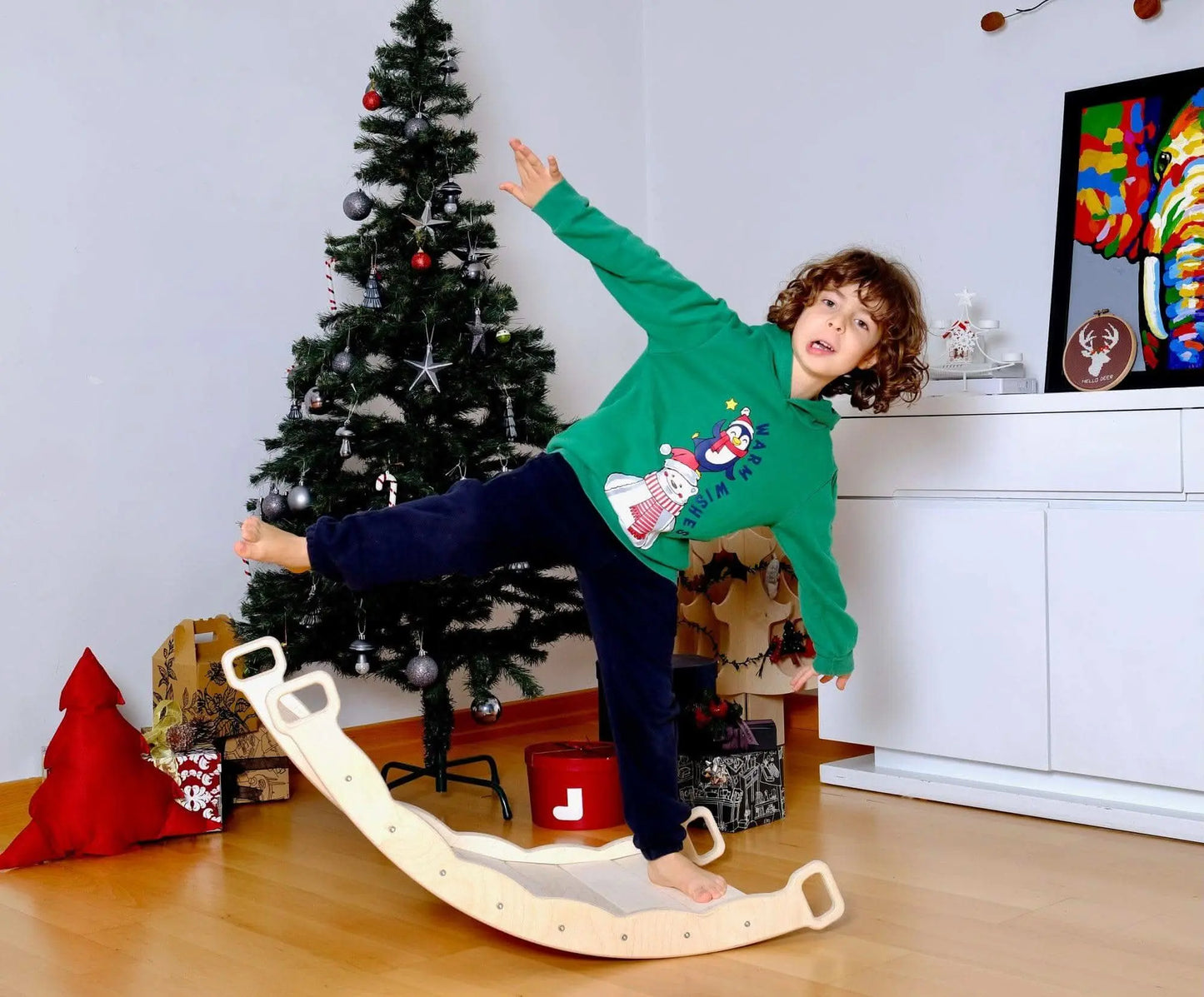 Kidodido XL Wooden Balance Board For Toddlers Montessori Pillow - Toys & Games > Toys > Activity Toys