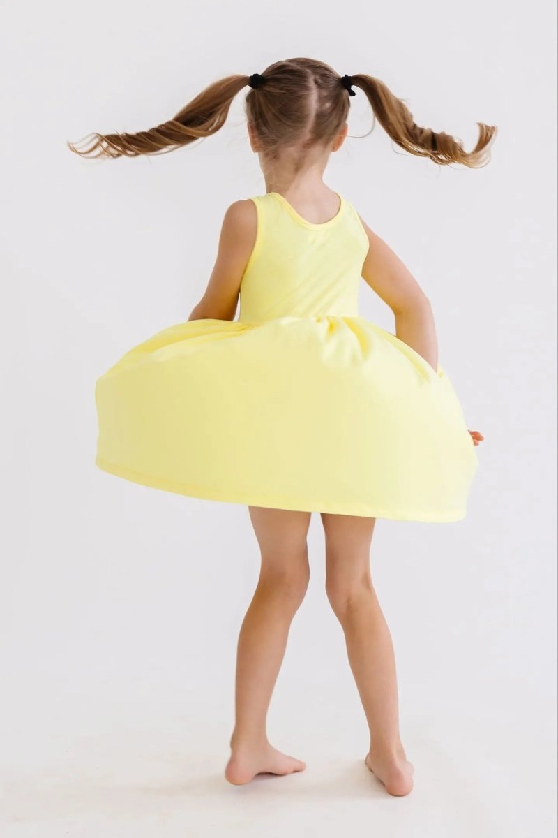 Mila & Rose ® Yellow Tank Pocket Twirl Dress For Toddler Mila Rose - Everetts Place Boutique -