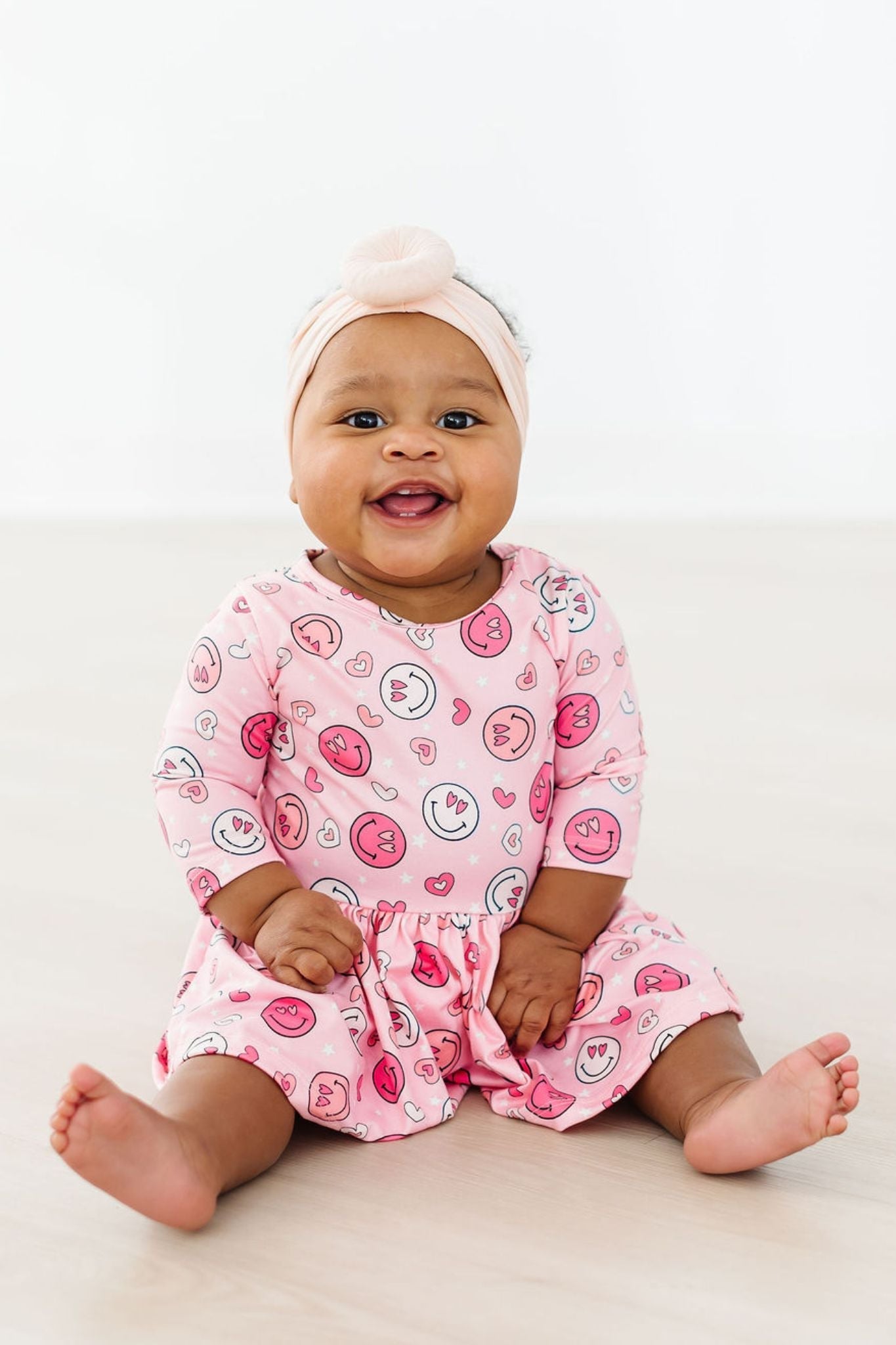 Mila & Rose ® You Make Me Happy Three Quarter Sleeve Twirl Bodysuit Baby - Apparel & Accessories > Clothing > Baby & Toddler Clothing > Baby & Toddler Dresses Twirl Bodysuit - 3/4 Sleeve