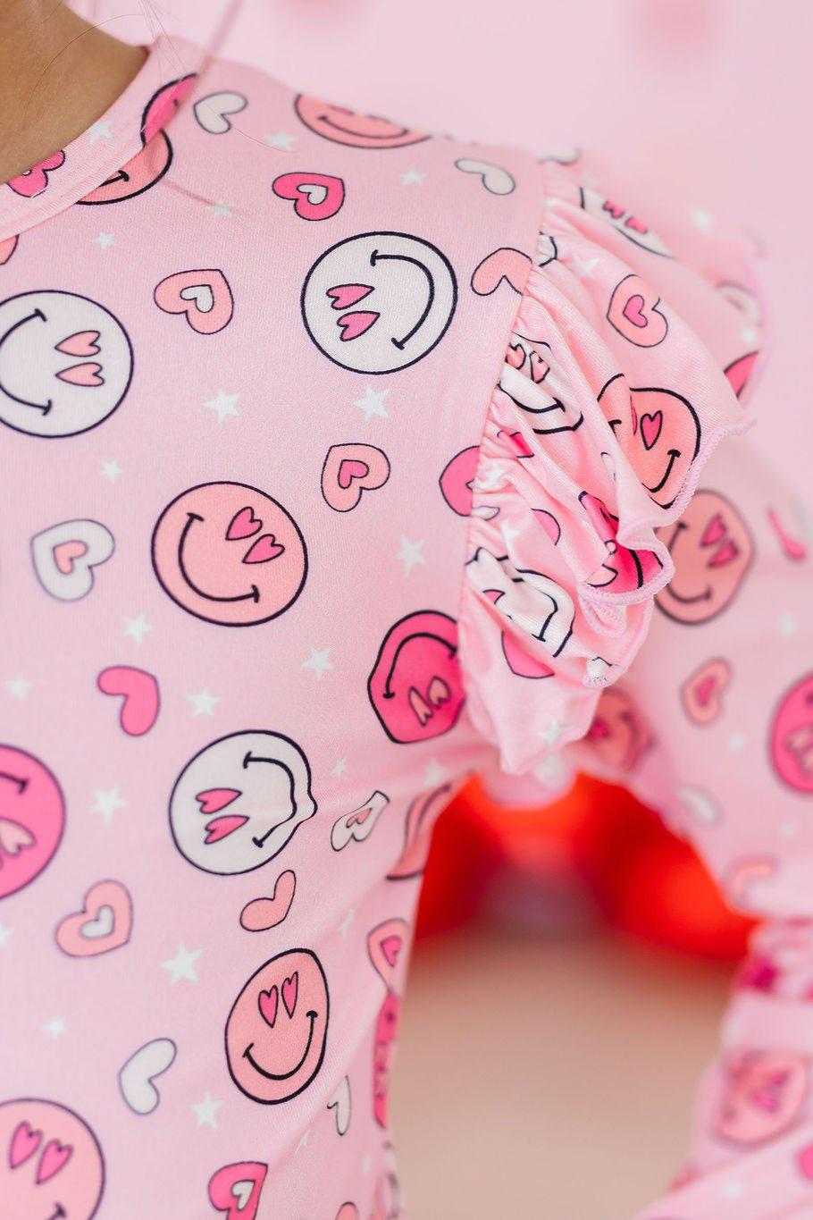 Mila & Rose ® You Make Me Happy Long Sleeve Ruffle Tee Mila Rose Girls - Apparel & Accessories > Clothing > Clothing Tops Ruffle Tee L/S