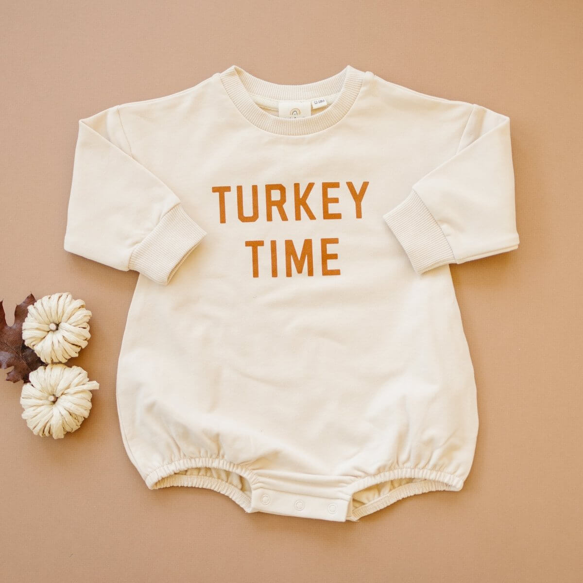 Little Joy Co. Turkey Time Organic Cotton Sweatshirt Romper - Everetts Place Boutique -