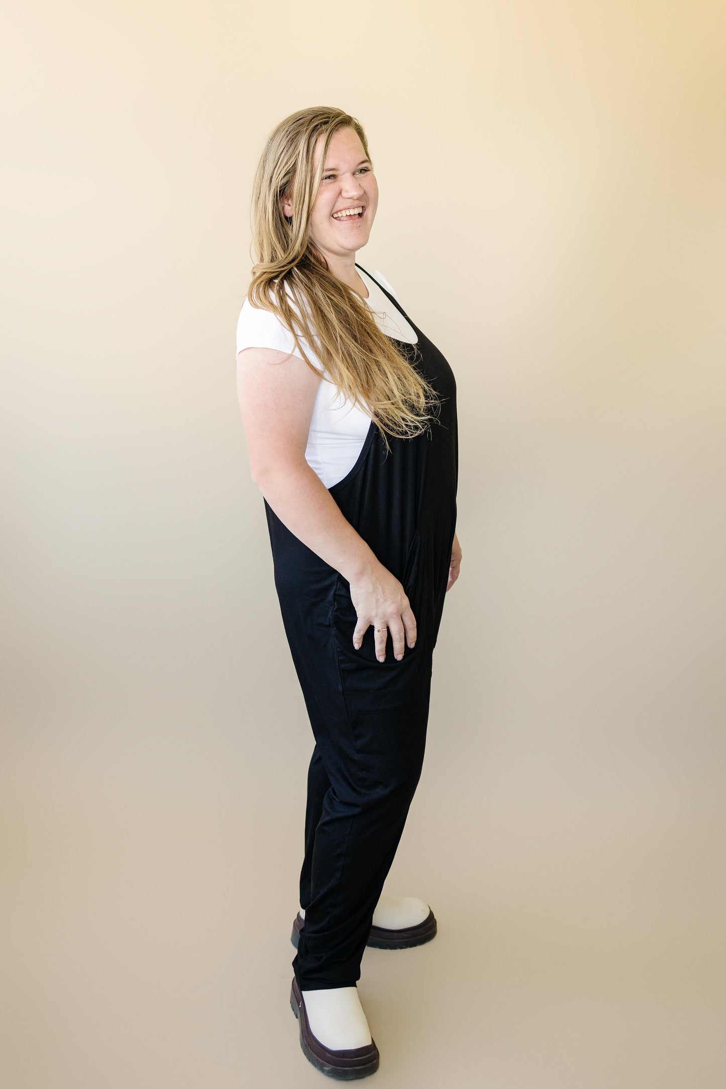Women's Bamboo Tank Romper Oversized Fit 260GSM Soft Little Joy Co. Everetts Place: Online Boutique