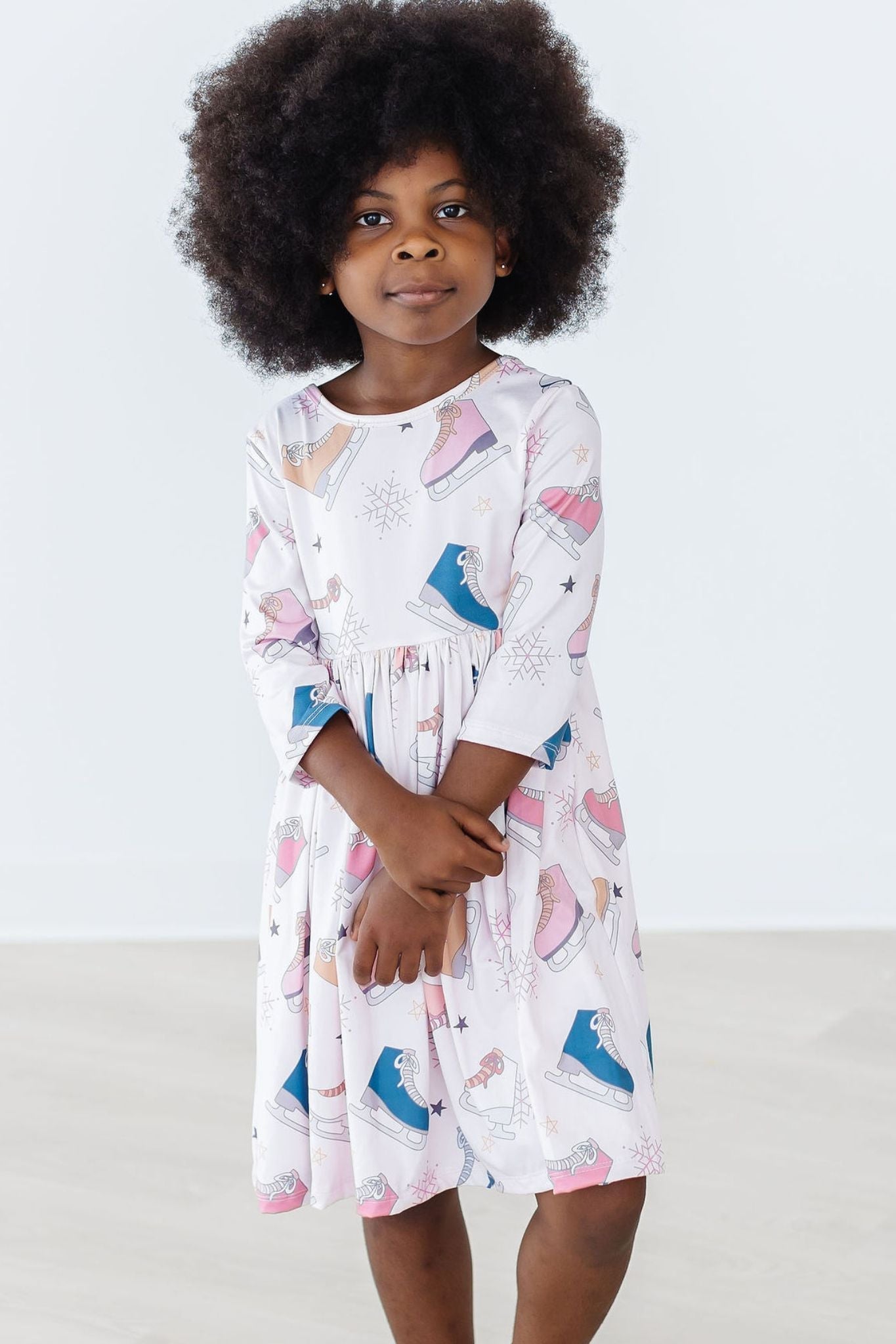 Mila & Rose ® Figure Skater Twirl Dress With Three Quarter Sleeves - Apparel & Accessories > Clothing > Dresses Twirl Dress 3/4