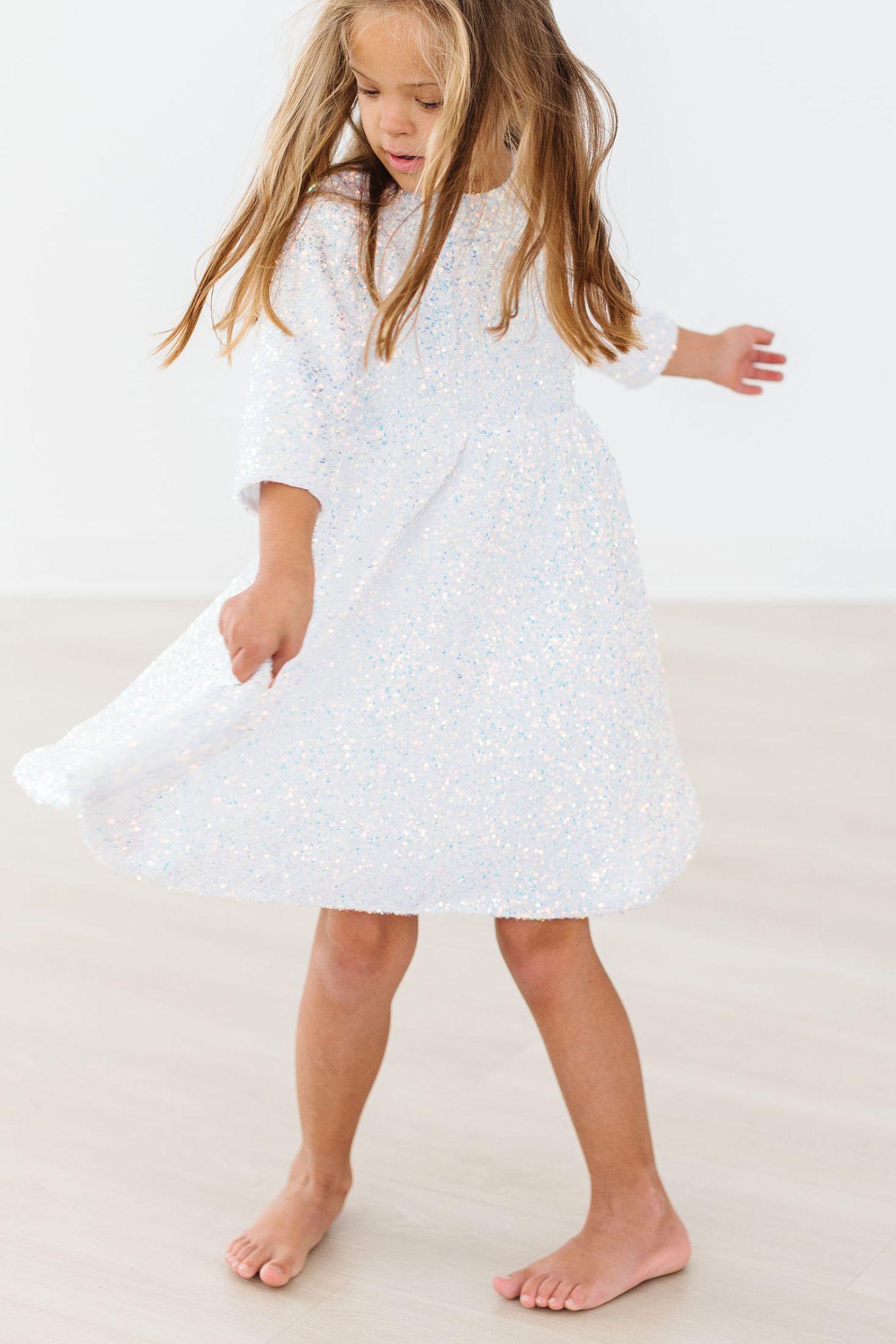 Mila & Rose ® Sale Disco Sequin Dress For Girls Shimmering Party Wear - Apparel & Accessories > Clothing > Dresses Sequin Dress