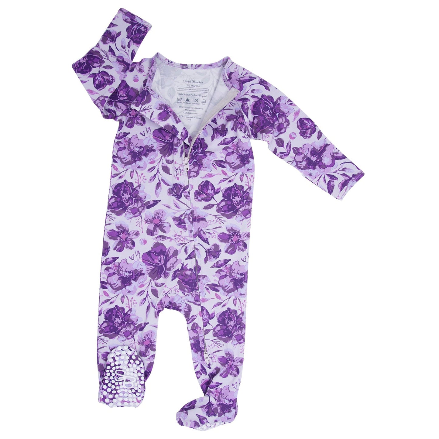 Amelia Bedelia Zipper Footie Infant Sleepwear Two Way Zip Sweet Bamboo Everetts Place: Online Boutique