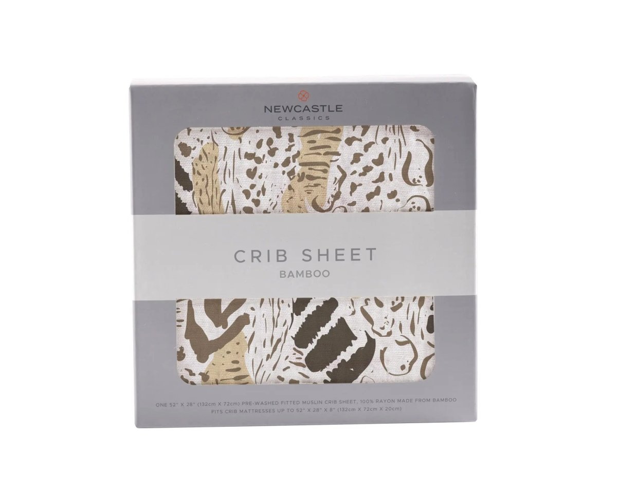 Newcastle Classics Animal Print Bamboo Muslin Crib Sheet Soft Breathable - Everetts Place Boutique -