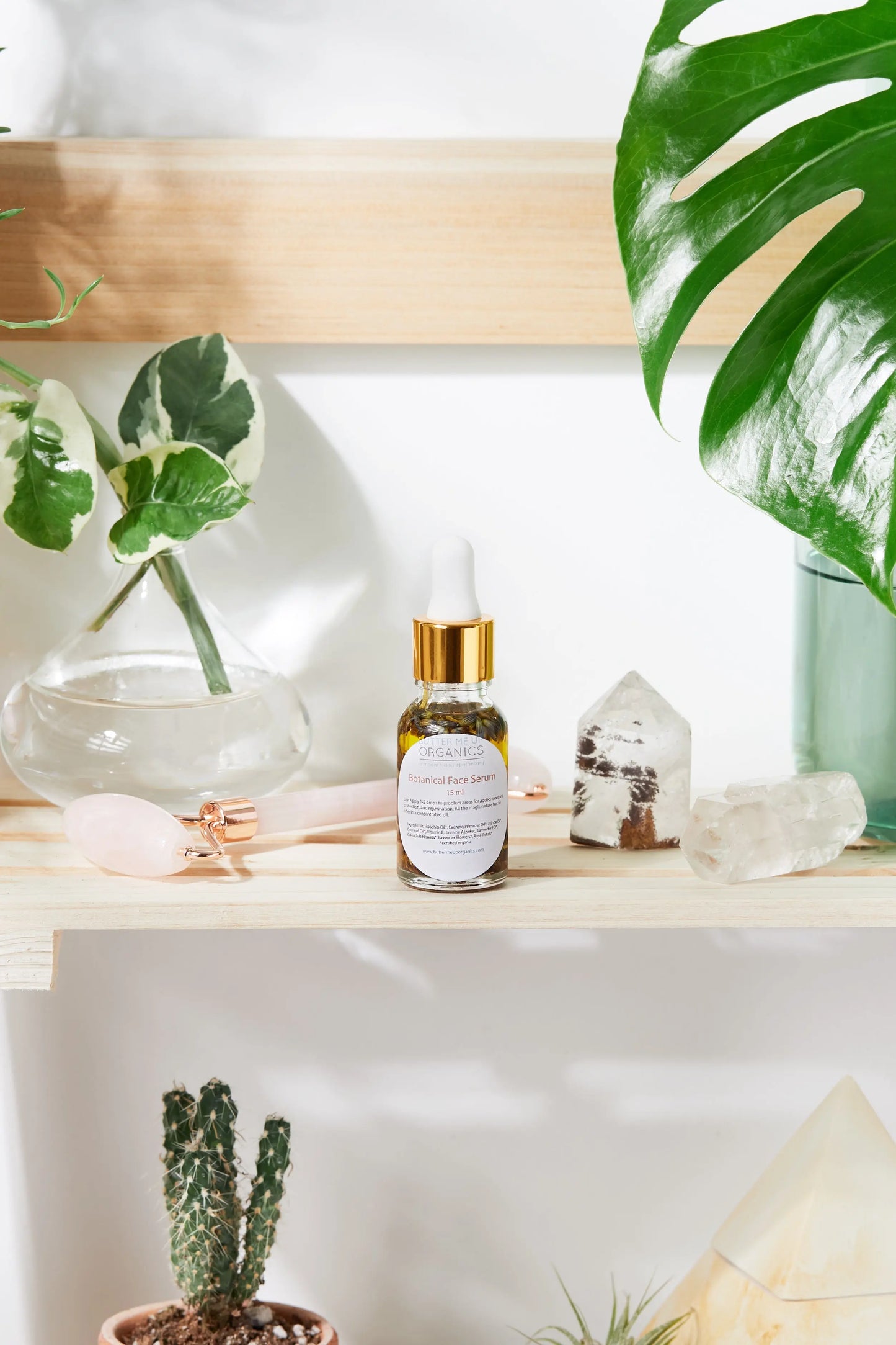Anti Aging Youth Serum Botanical Facial Serum Herbal Oil for Fine Lines and Wrinkles Organic Butter Me Up Organics