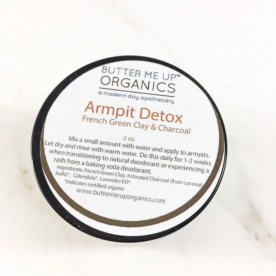 Arm Pit Detox Natural Deodorant Transition Formula for Fresh Clean Underarms Butter Me Up Organics