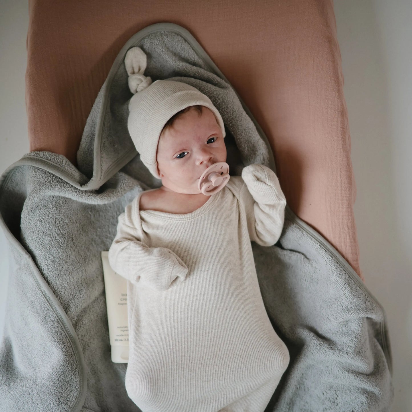 Organic Cotton Baby Hooded Towel Soft and Absorbent for Cozy Cuddles Mushie