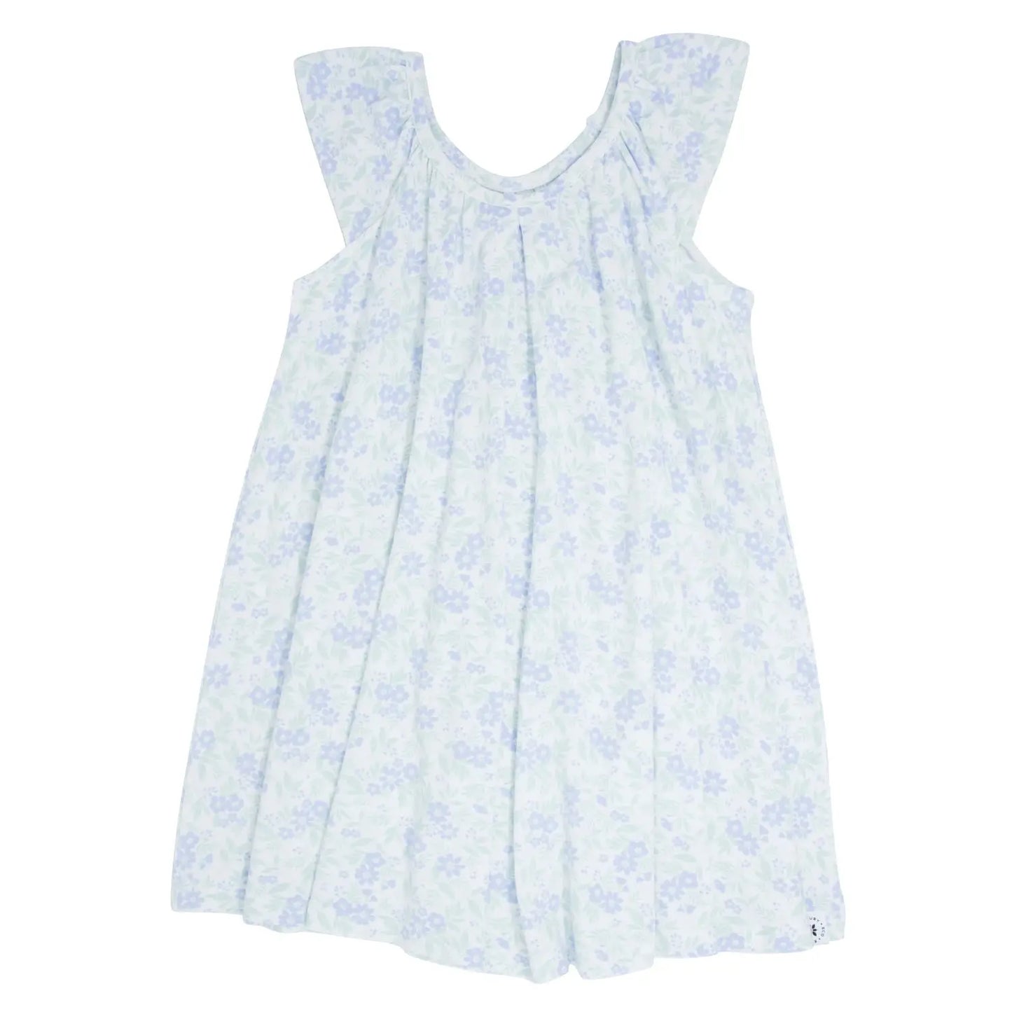 Baby Doll Dress for Girls with Flutter Sleeves and Scoop Neck Lightweight Comfortable Playtime Dress Sweet Bamboo