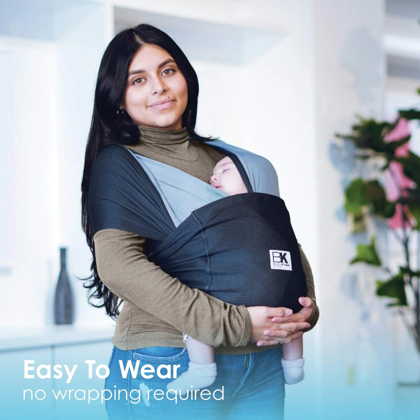 Baby K'tan Active Oasis Baby Carrier Black Grey Baby K'tan
