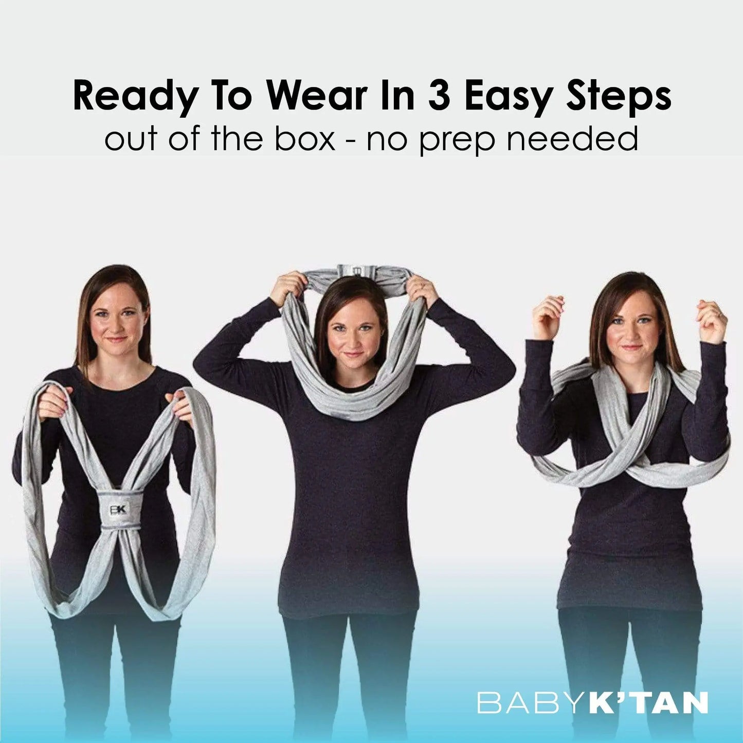 Baby K'tan Active Oasis Baby Carrier Black Grey Baby K'tan