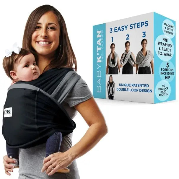 Baby K'tan Active Oasis Baby Carrier Black Grey Baby K'tan